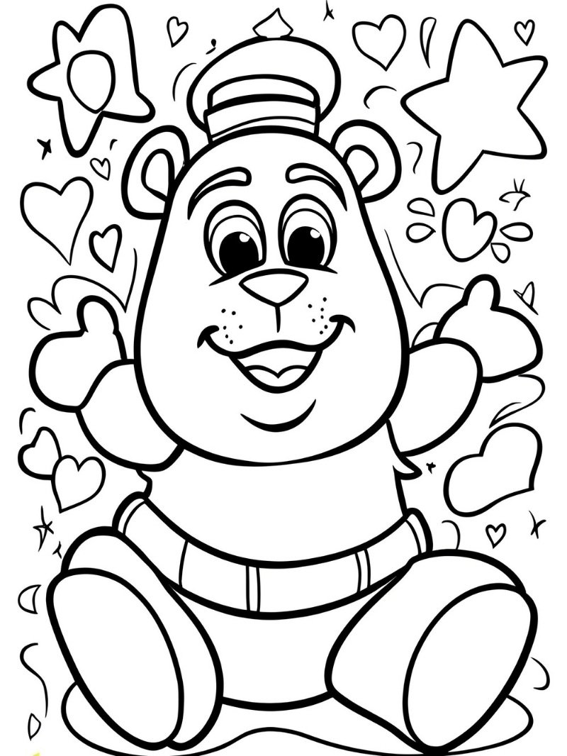 tranh tô màu gấu dâu 26