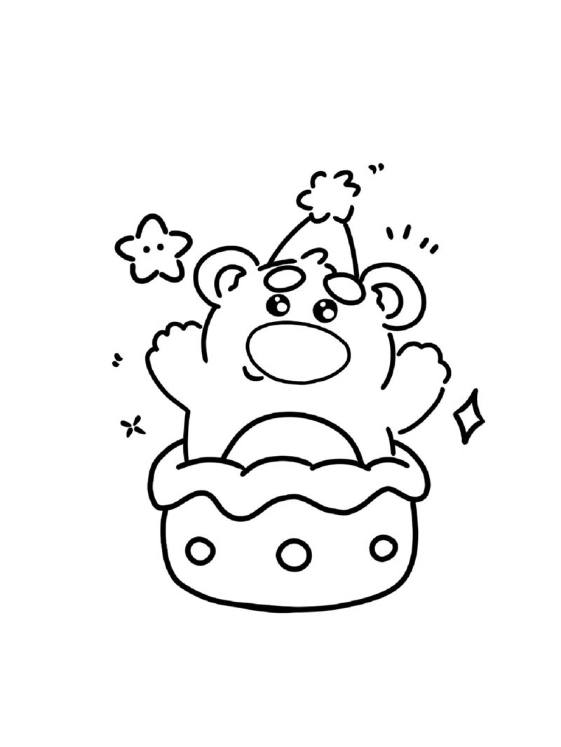 tranh tô màu gấu dâu 29