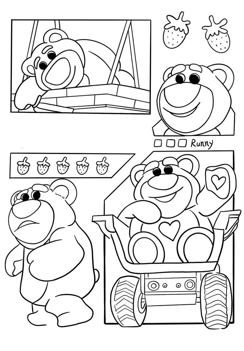 tranh tô màu gấu dâu 30