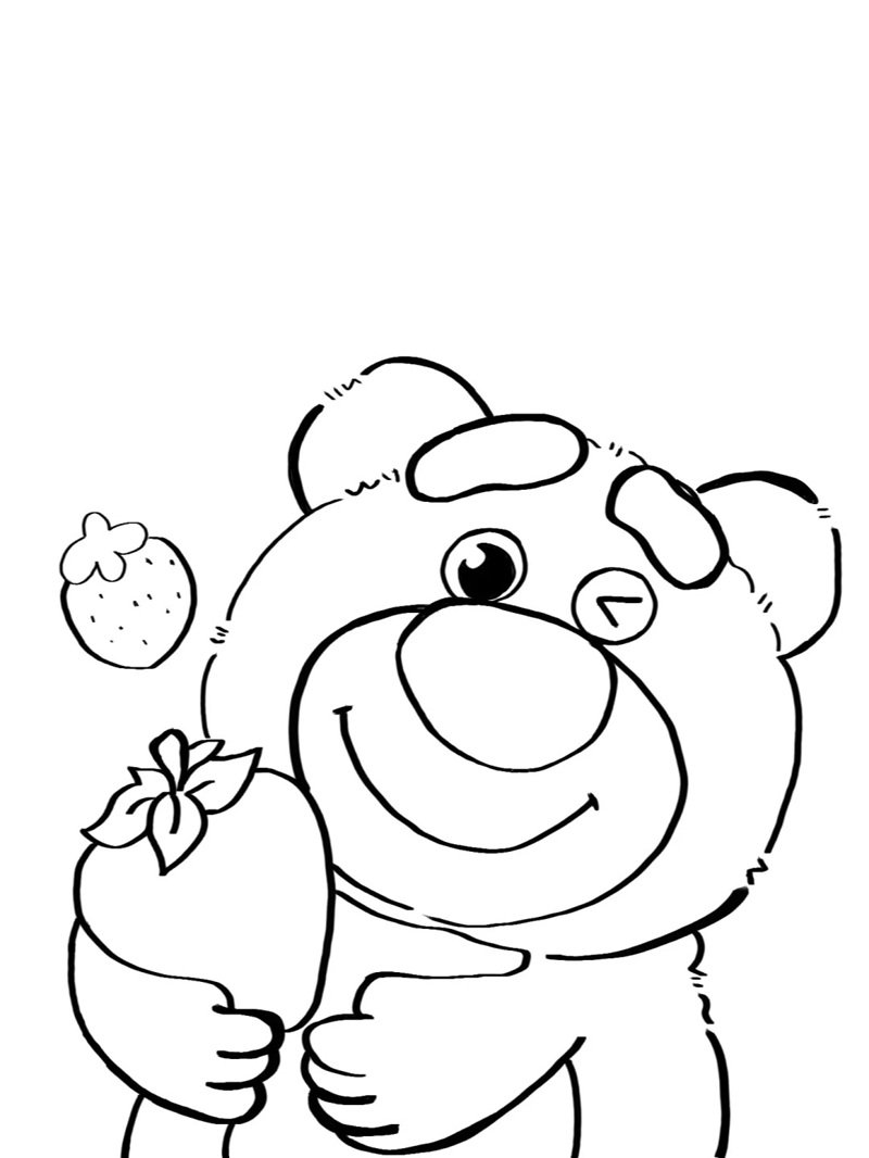 tranh tô màu gấu dâu 32