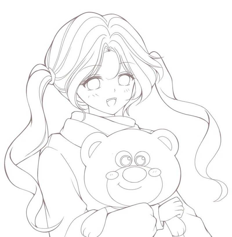 tranh tô màu gấu dâu 33