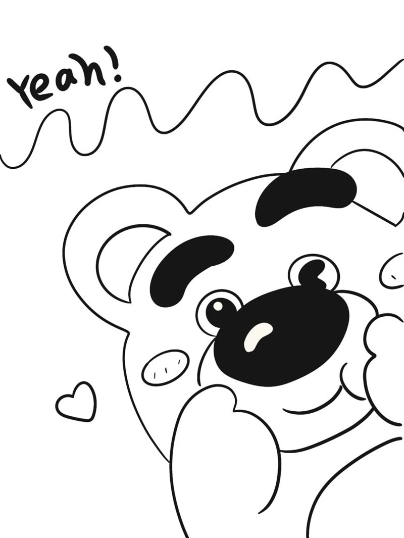 tranh tô màu gấu dâu 35