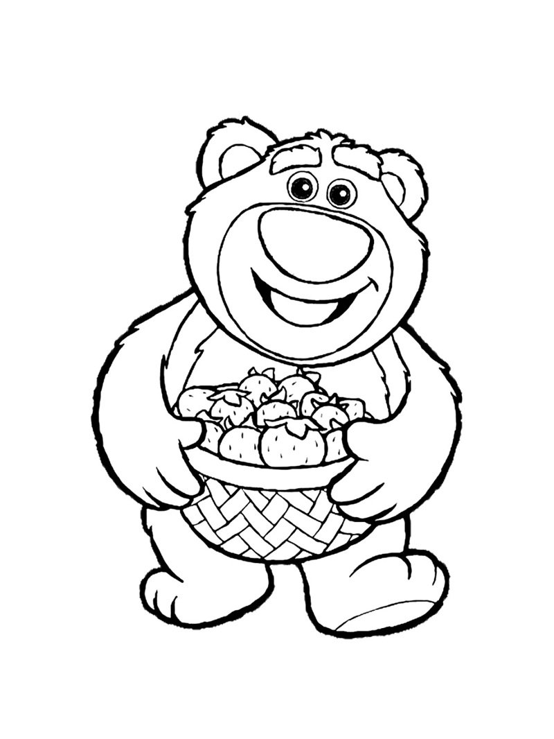 tranh tô màu gấu dâu 37