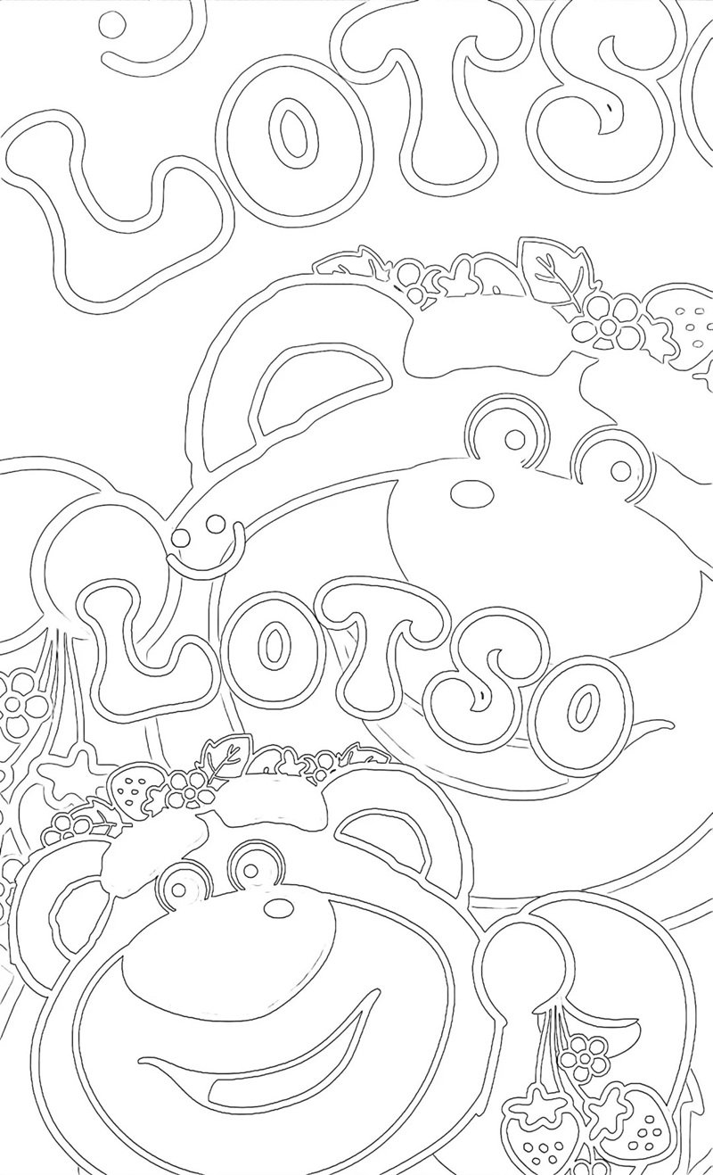 tranh tô màu gấu dâu 5