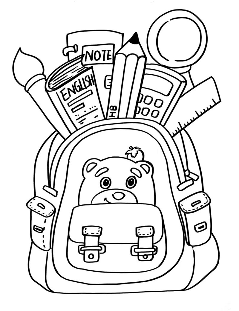 tranh tô màu gấu dâu 6