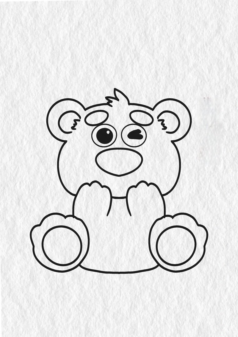 tranh tô màu gấu dâu 7