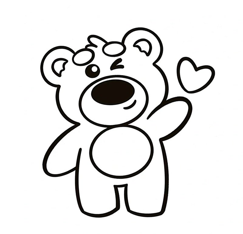 tranh tô màu gấu dâu 8