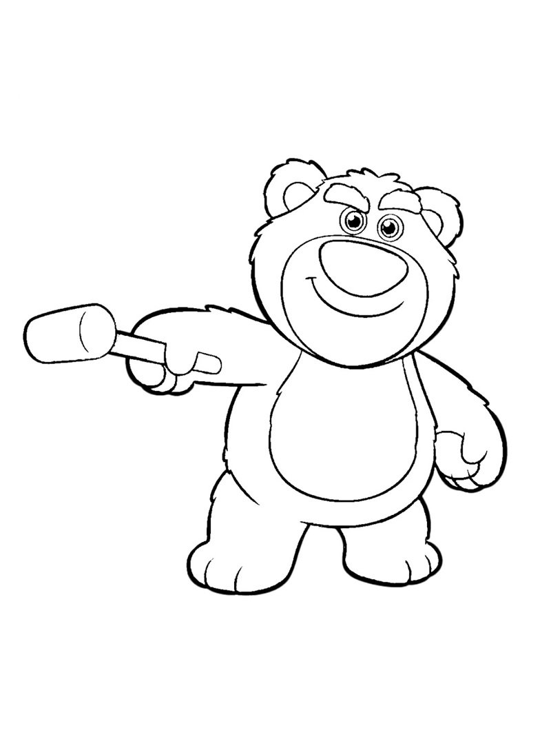 tranh tô màu gấu dâu lotso