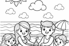 Tải ngay 74+ tranh tô màu gia đình 4 người siêu cute