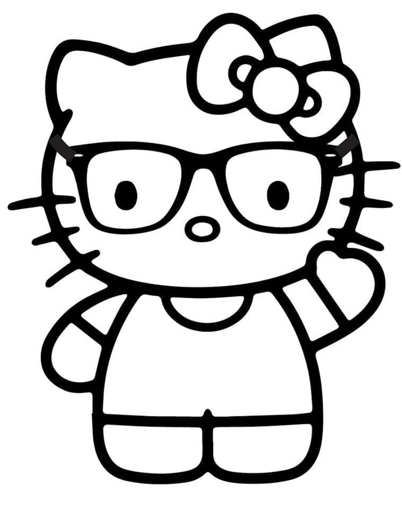 tranh tô màu hello kitty 10