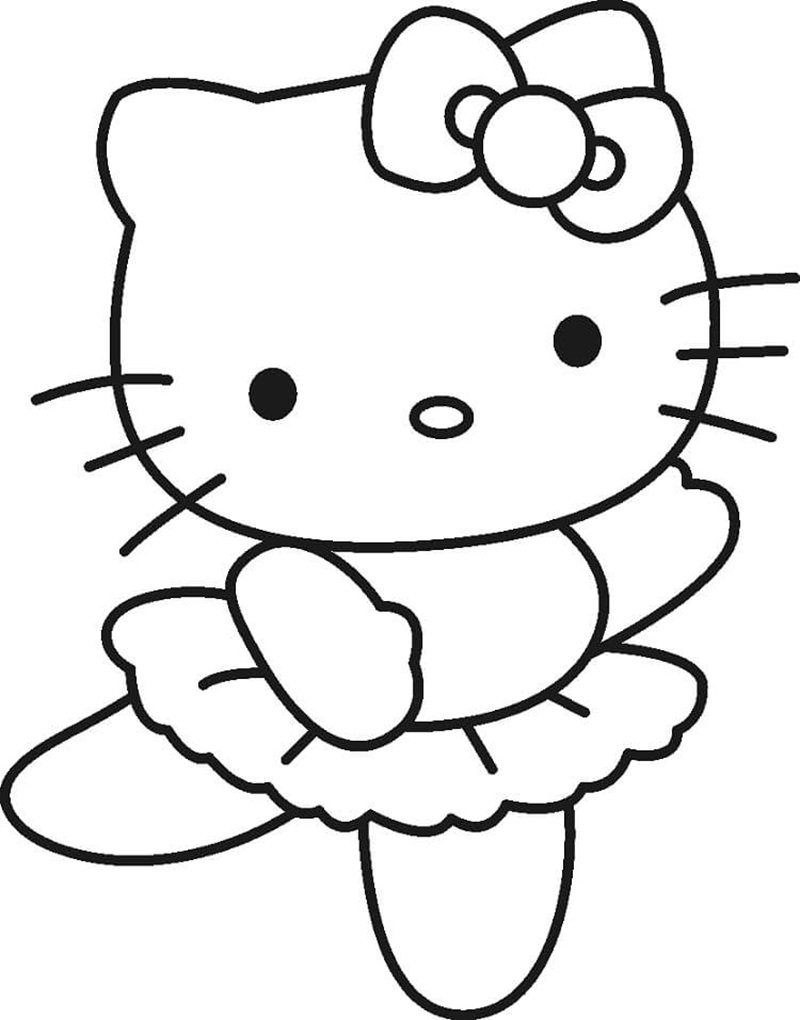 tranh tô màu hello kitty 11