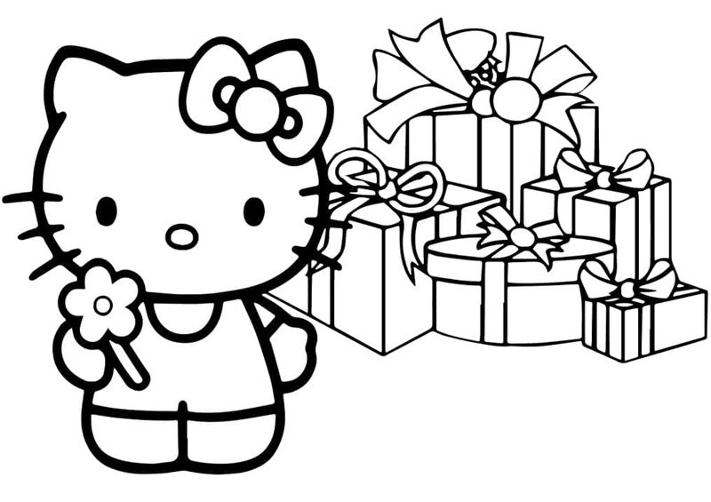 tranh tô màu hello kitty 13