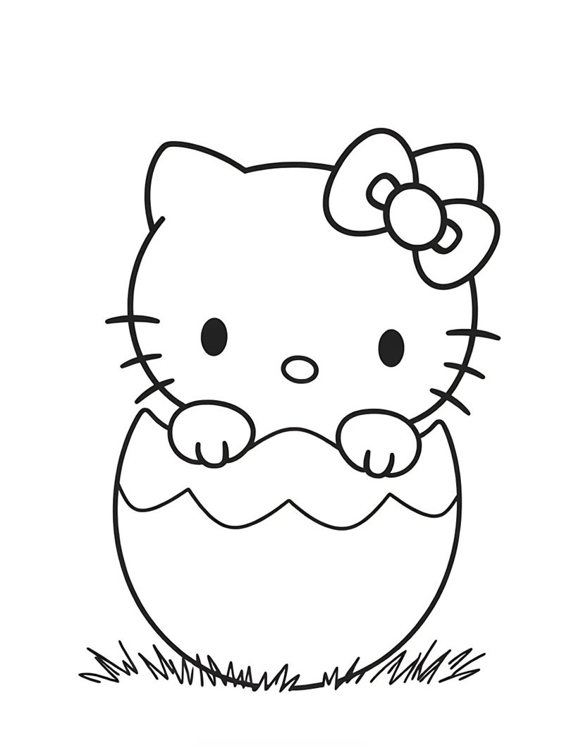 tranh tô màu hello kitty 20