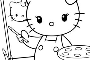 Tổng hợp 60+ tranh tô màu Hello Kitty dễ thương nhất