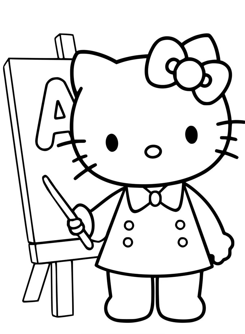 tranh tô màu hello kitty 22