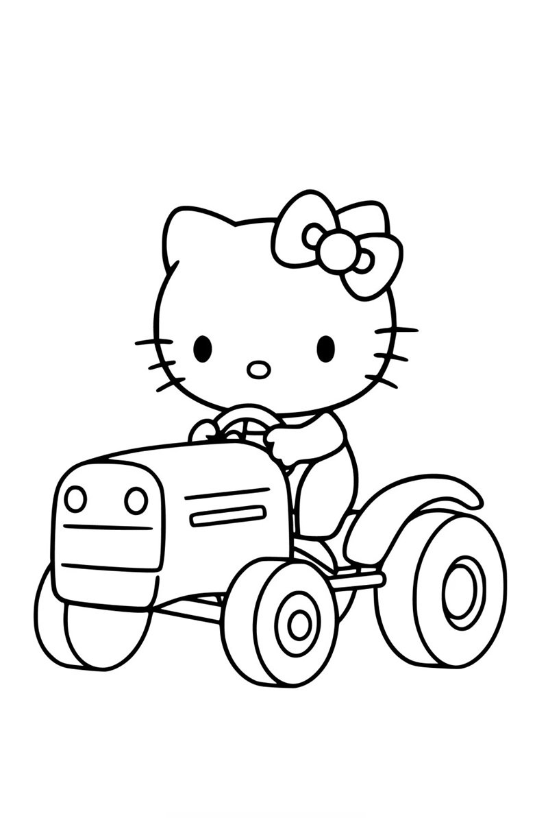 tranh tô màu hello kitty 24