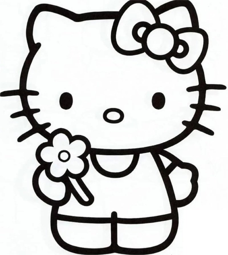 tranh tô màu hello kitty 25