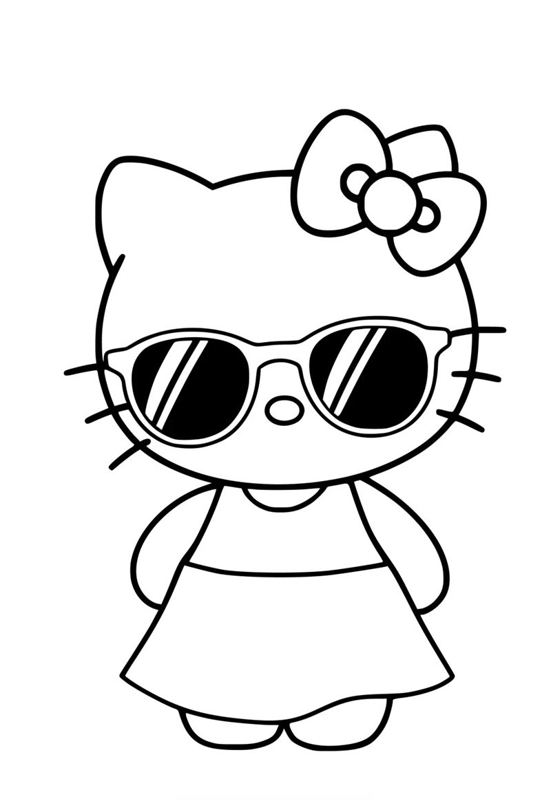 tranh tô màu hello kitty 26