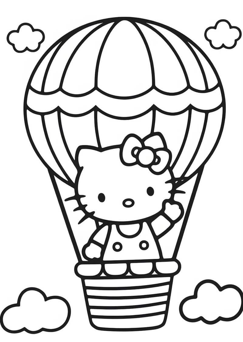 tranh tô màu hello kitty 33