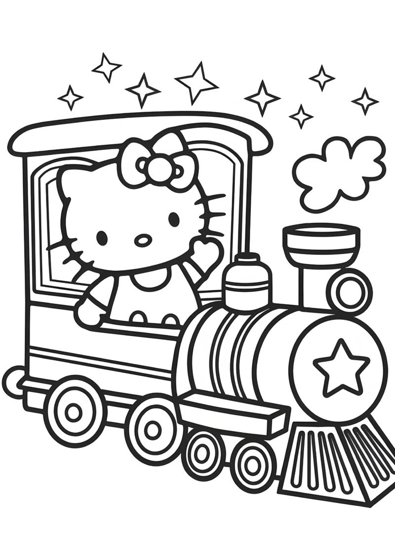 tranh tô màu hello kitty 37