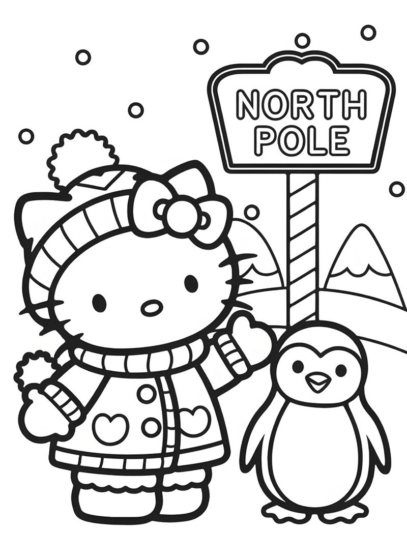 tranh tô màu hello kitty 7