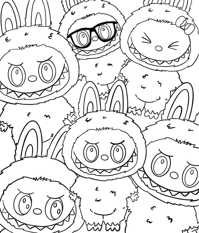 tranh tô màu labubu 11