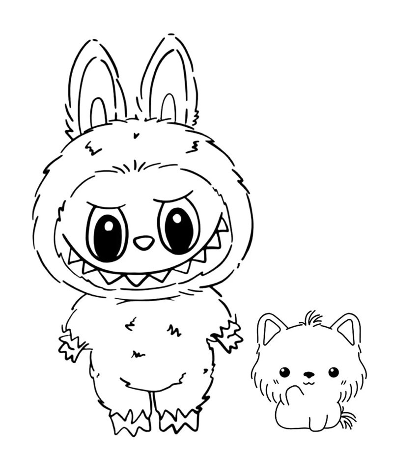 tranh tô màu labubu 12