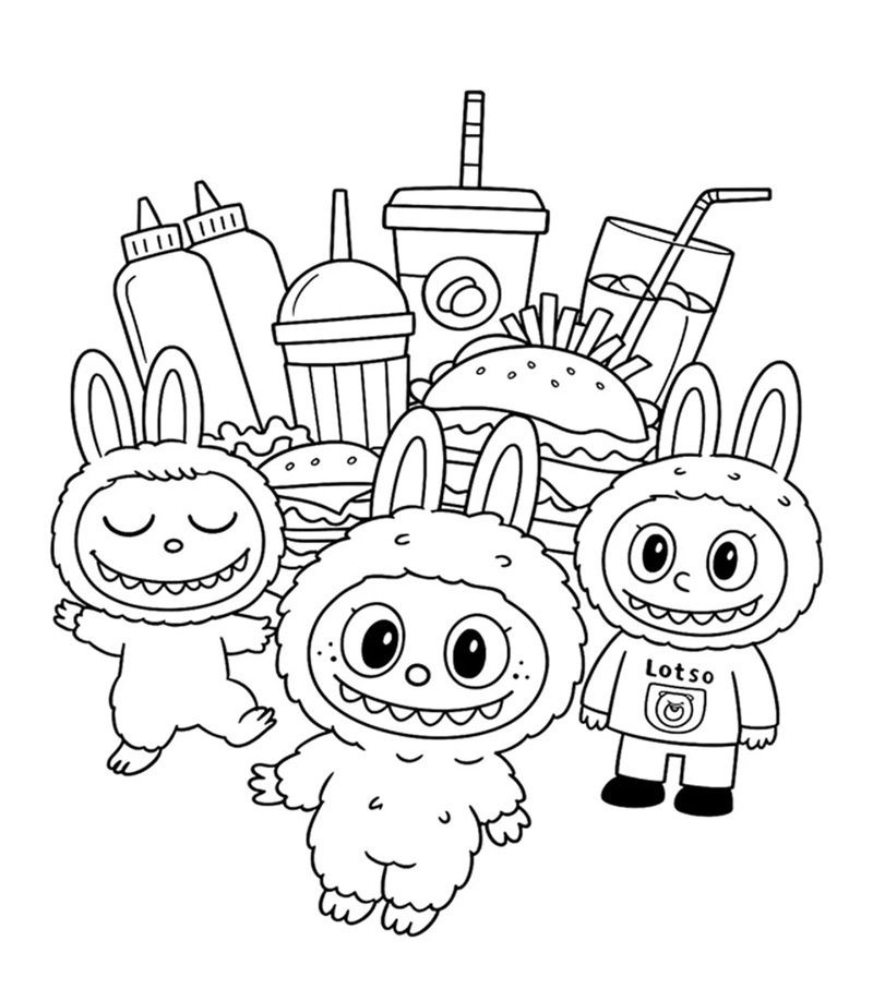 tranh tô màu labubu 13