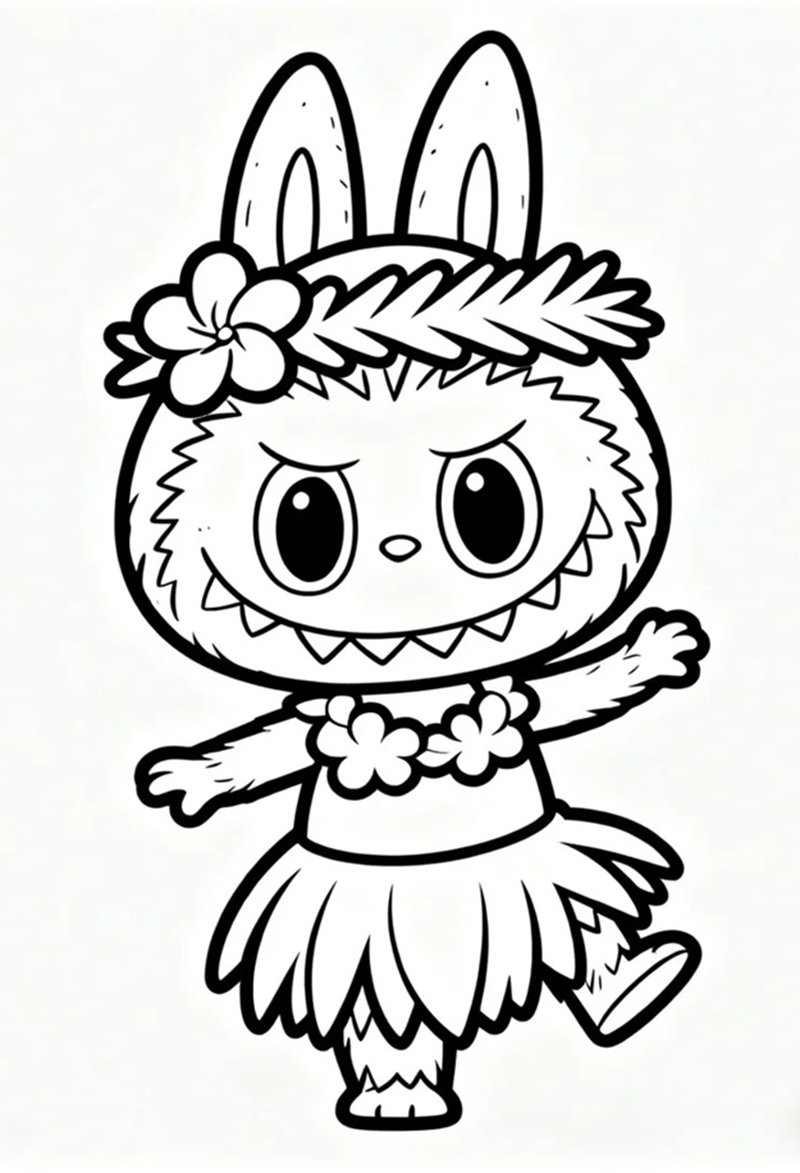 tranh tô màu labubu 14