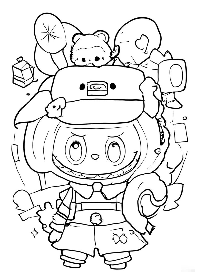 tranh tô màu labubu 16