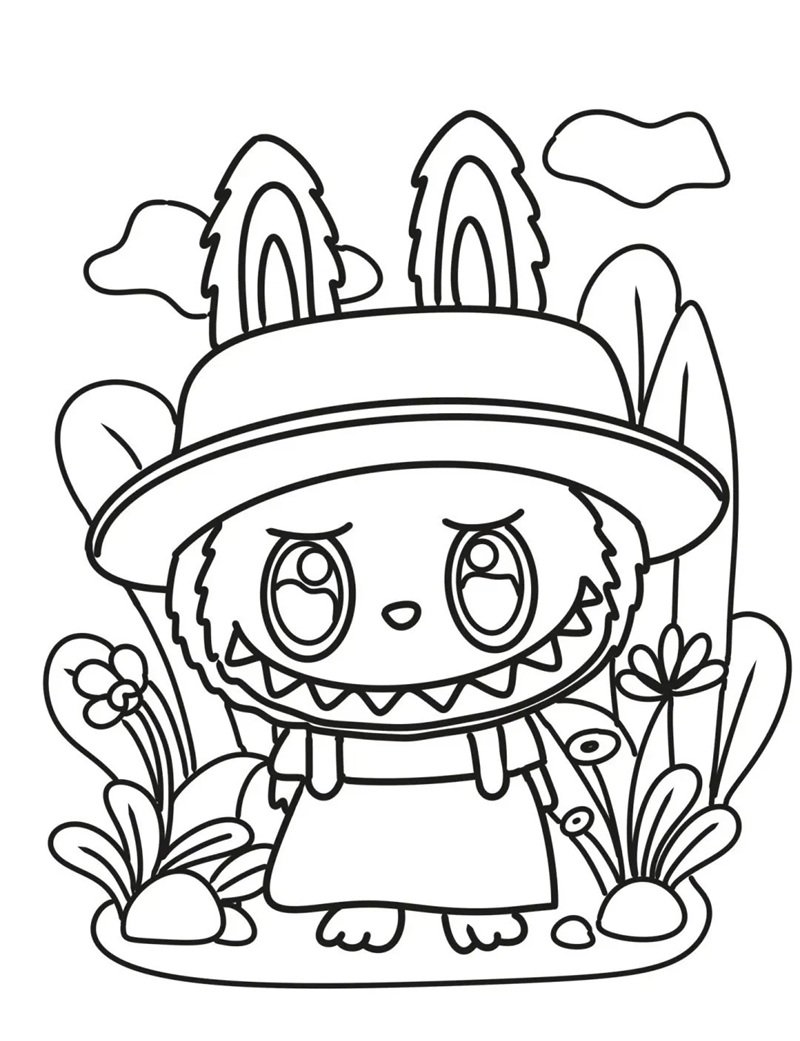 tranh tô màu labubu 17