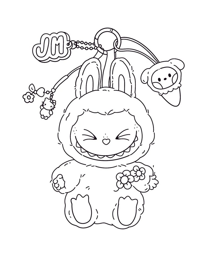 tranh tô màu labubu 19