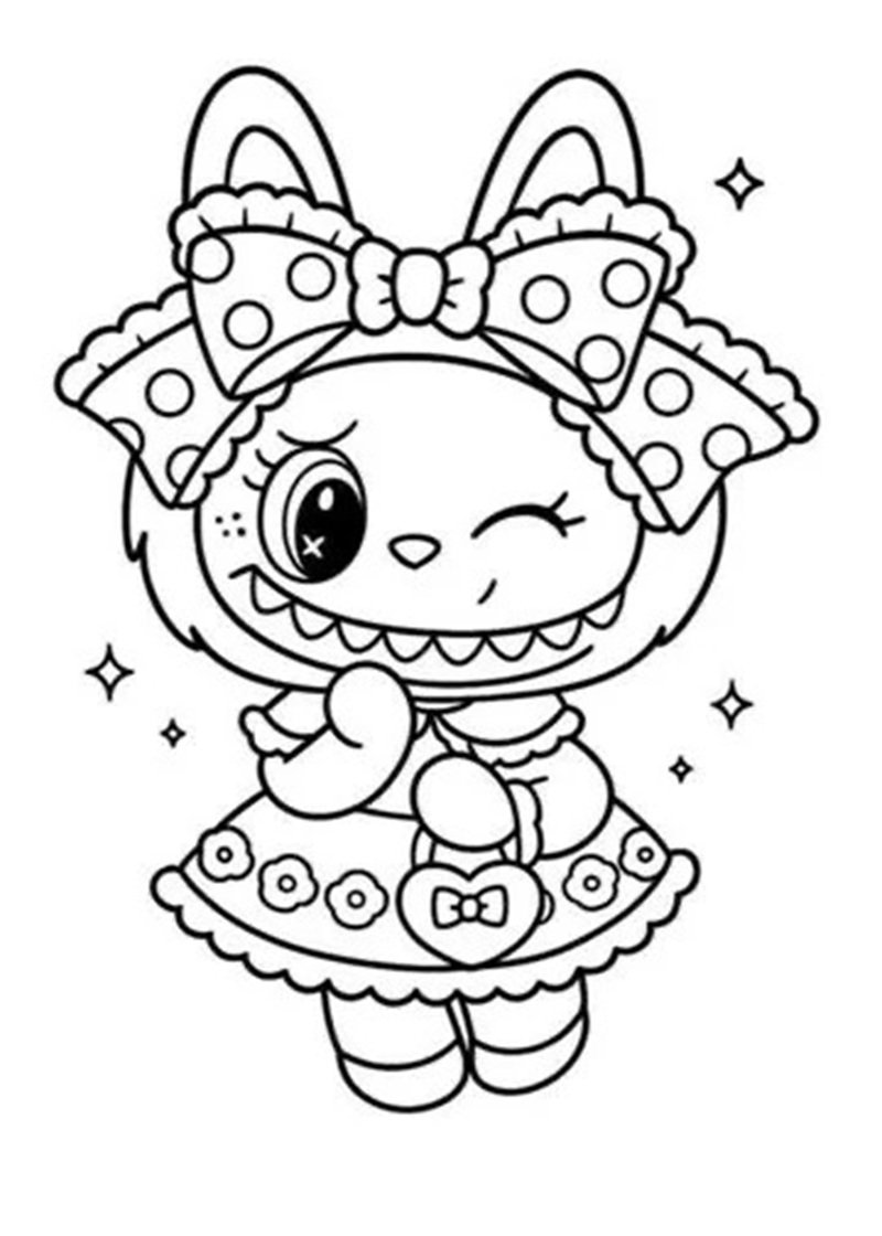 tranh tô màu labubu 21