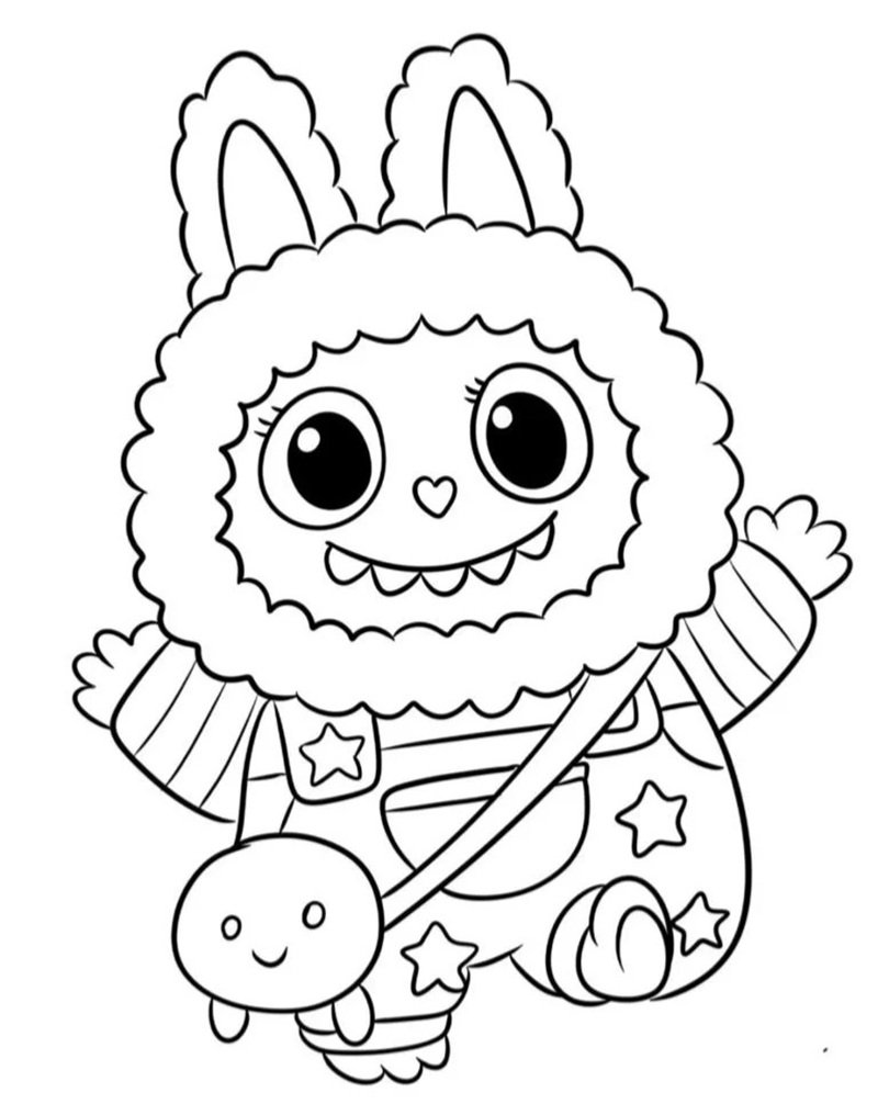 tranh tô màu labubu 22