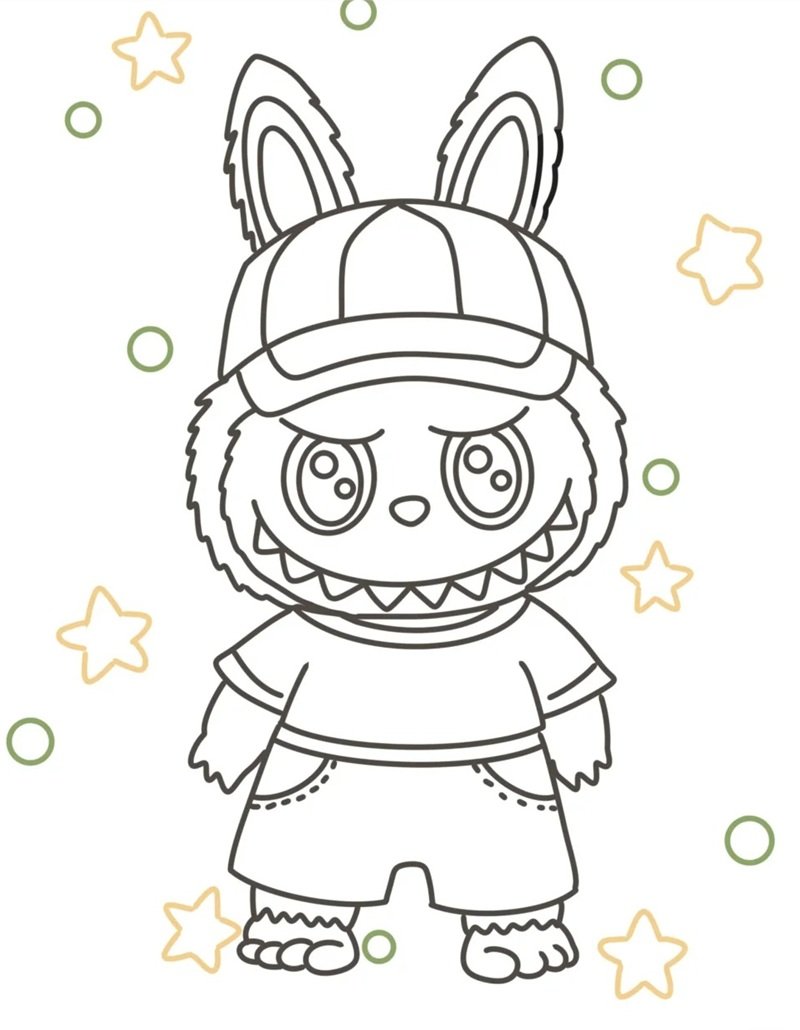 tranh tô màu labubu 23