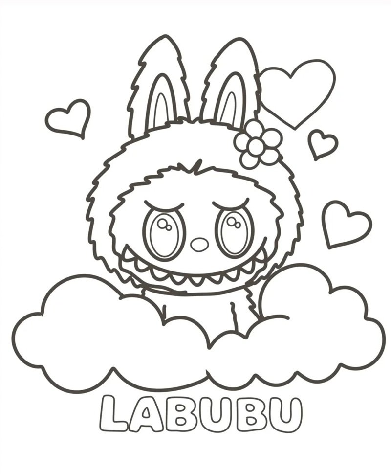 tranh tô màu labubu 24
