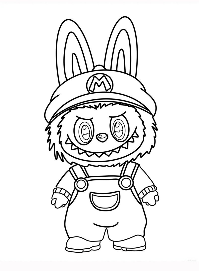 tranh tô màu labubu 26