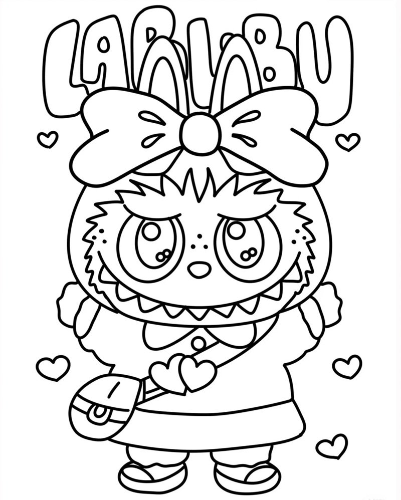 tranh tô màu labubu 27