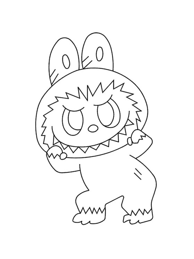 tranh tô màu labubu 3