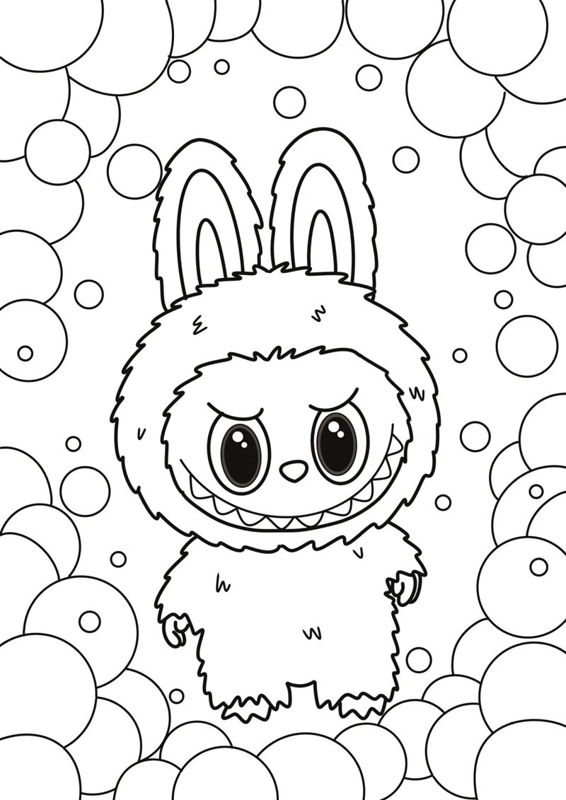 tranh tô màu labubu 30