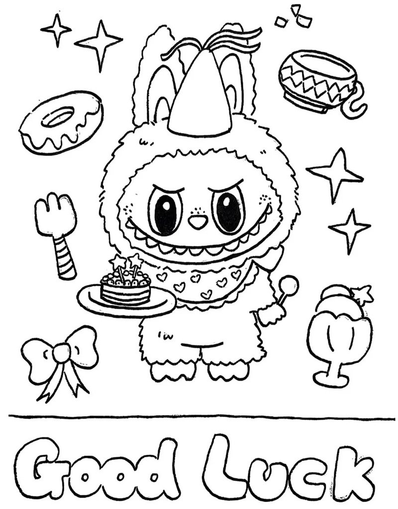 tranh tô màu labubu 7