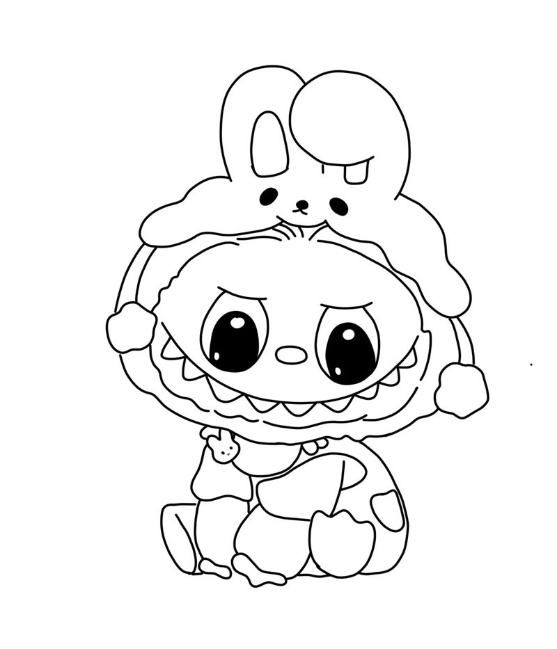 tranh tô màu labubu 8