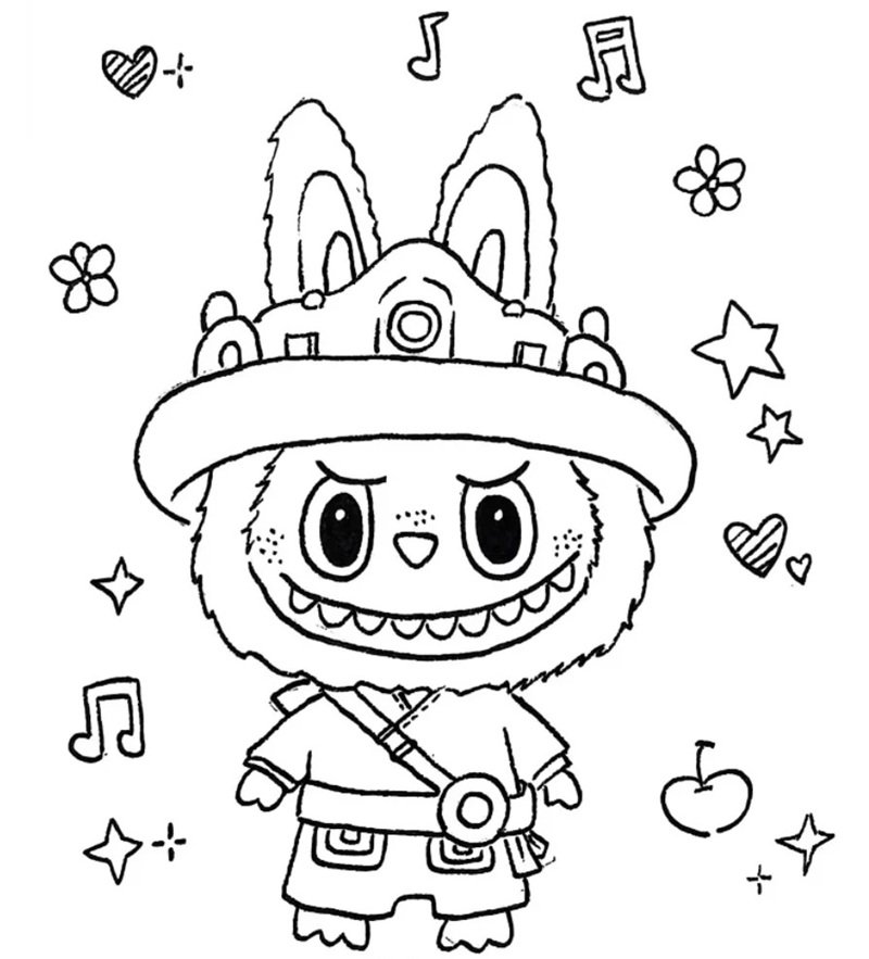 tranh tô màu labubu 9