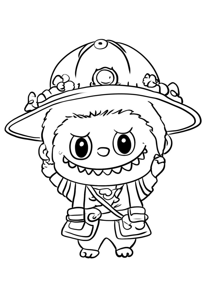 tranh tô màu labubu cute