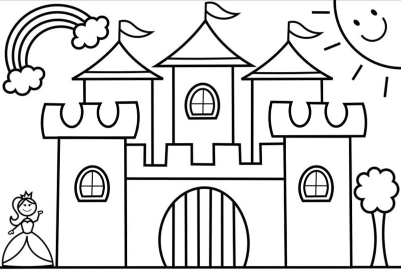 tranh tô màu lâu đài 18