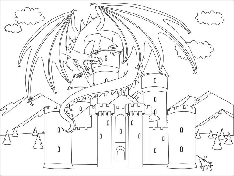 tranh tô màu lâu đài 24