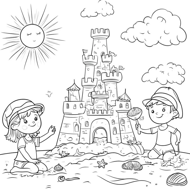 tranh tô màu lâu đài 25