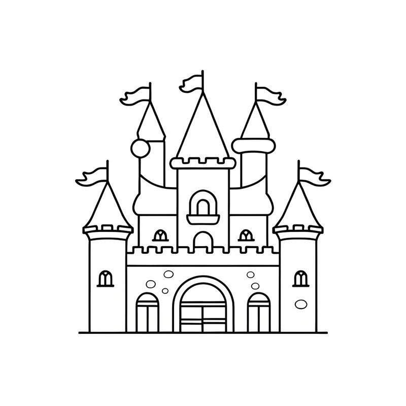 tranh tô màu lâu đài 27