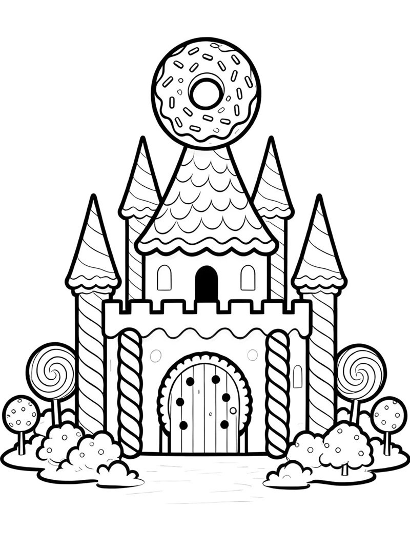 tranh tô màu lâu đài 28