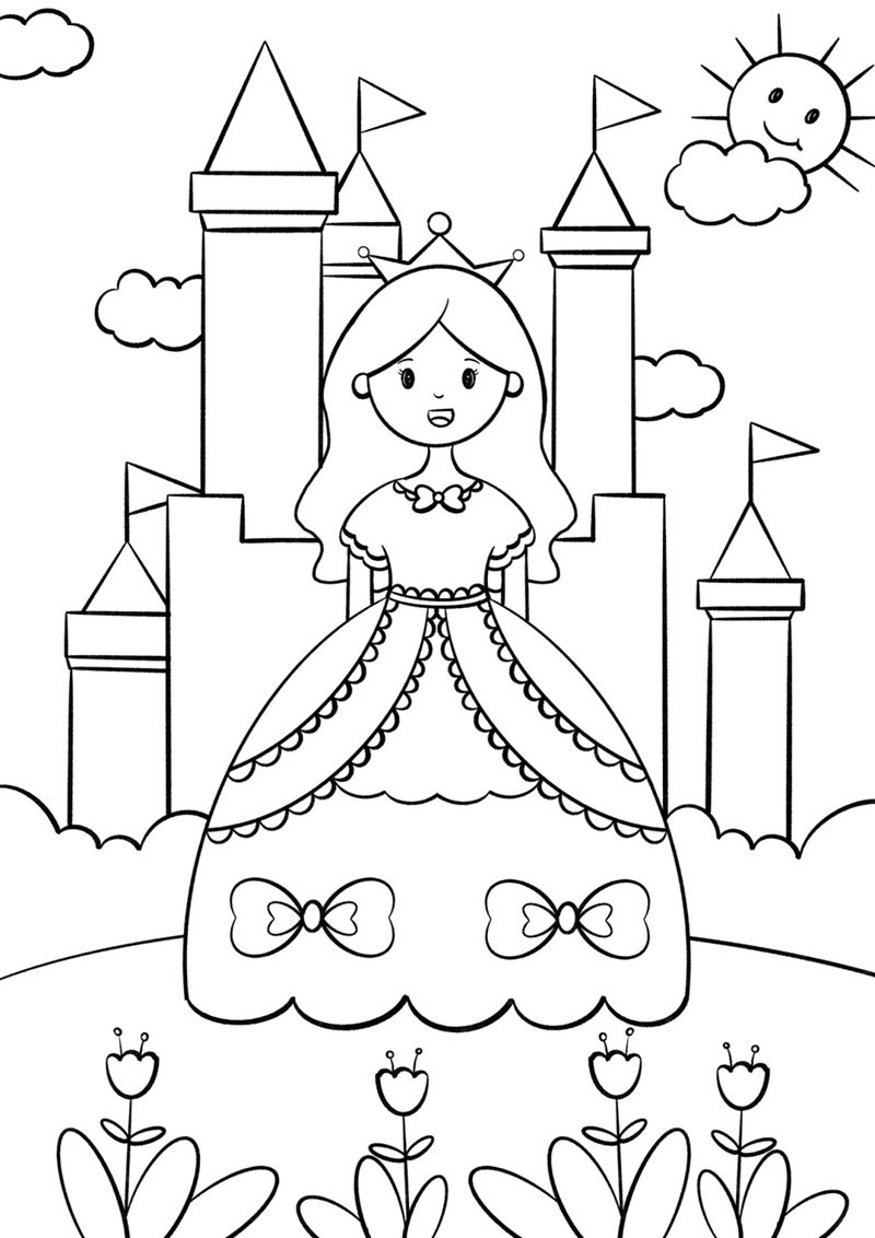 tranh tô màu lâu đài 29